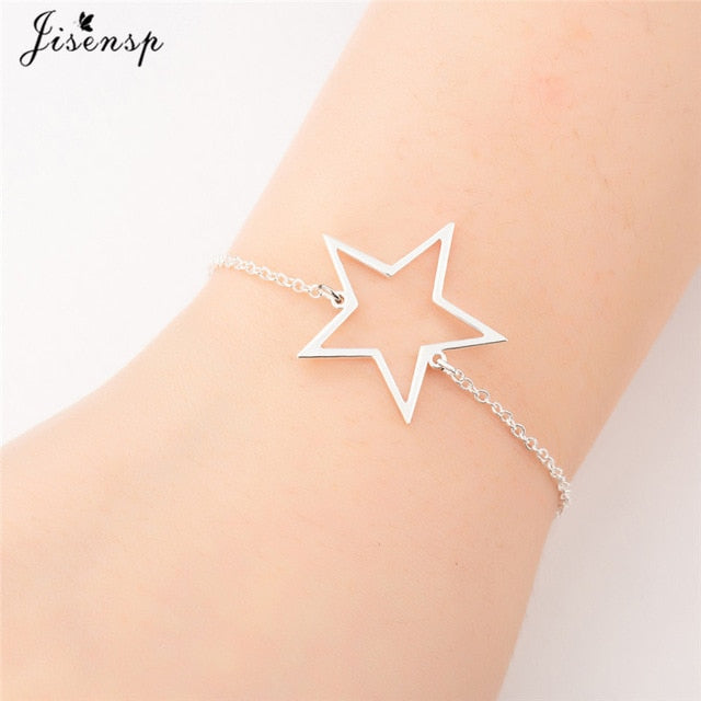 Jisensp Stainless Steel Mickey Bracelets for Women Everyday Jewelry World Map Charm Bracelet Heart Bracelet Femme Wedding Gift