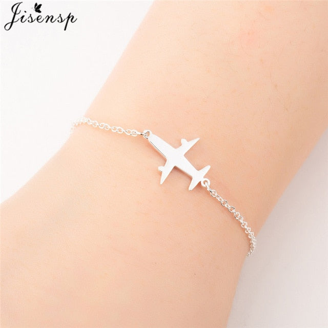 Jisensp Stainless Steel Mickey Bracelets for Women Everyday Jewelry World Map Charm Bracelet Heart Bracelet Femme Wedding Gift