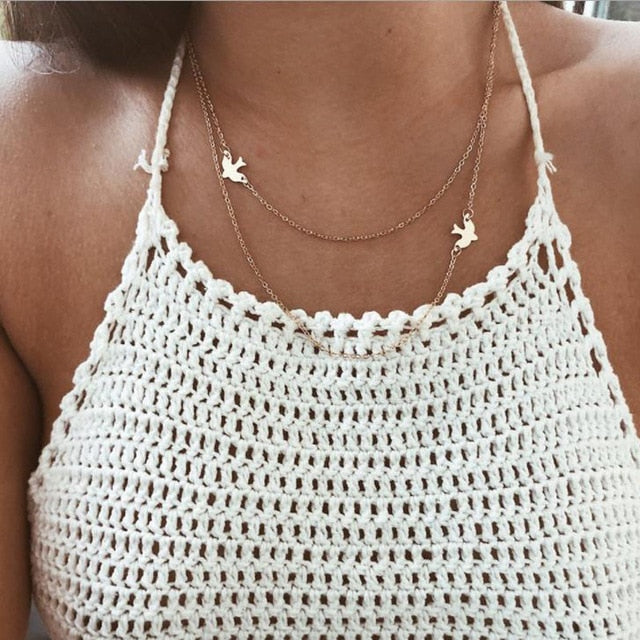 Boho Gold Color Star Pendant necklace For Girl chain necklaces for women  Kolye Bijoux Collares Mujer gargantilha Collier Femme