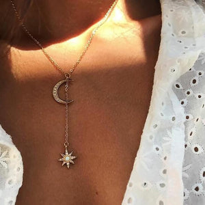 Boho Gold Color Star Pendant necklace For Girl chain necklaces for women  Kolye Bijoux Collares Mujer gargantilha Collier Femme