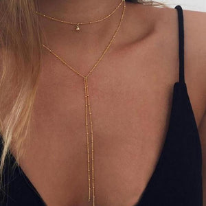 Boho Gold Color Star Pendant necklace For Girl chain necklaces for women  Kolye Bijoux Collares Mujer gargantilha Collier Femme