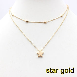 2019 Simple Love Heart Choker Necklace For Women Multi Layer Beads Chocker collar ras du cou collier femme Statement jewelry