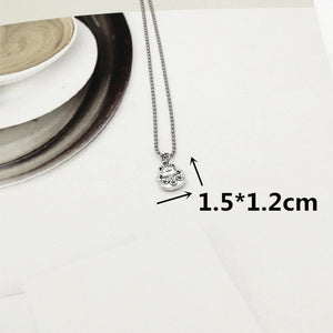 stainless steel beads chains cute rabbit Alien leaf dollars angel necklaces men punk vintage bear necklace women unisex gifts