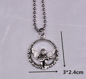 stainless steel beads chains cute rabbit Alien leaf dollars angel necklaces men punk vintage bear necklace women unisex gifts