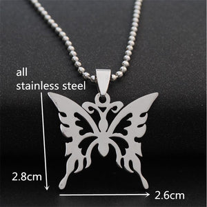 stainless steel beads chains cute rabbit Alien leaf dollars angel necklaces men punk vintage bear necklace women unisex gifts