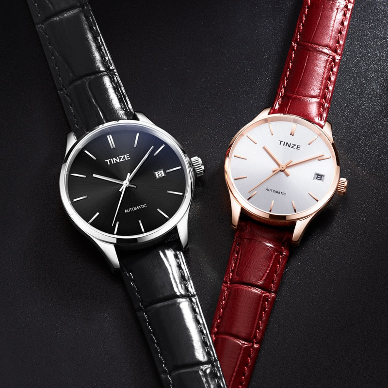 couple watch trending minimalist montre slim mechanical watches for lovers gift Automatic Self-Wind relogio feminino waterproof