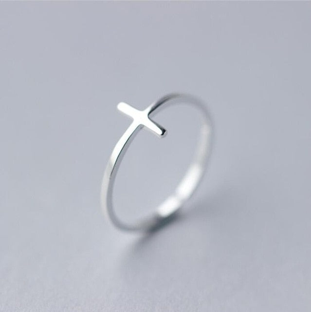 Jisensp Minimalist Jewelry Silver Geometric Rings for Women Adjustable Round Triangle Heartbeat Finger Ring bagues pour femme