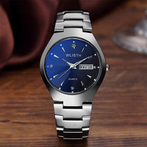 WLISTH Couple Watch Women Men Luxury Crystal Quartz Wrist Watches Lovers Clock Week Date Rose Gold Montre Femme Relogio Feminino