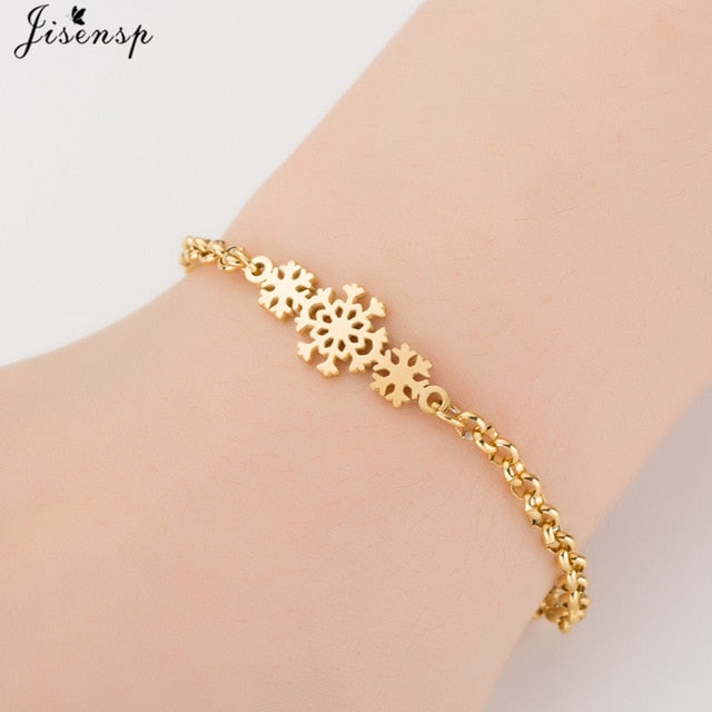 Jisensp Elephant Butterfly Bracelets Bangles Animal Chain Link Bracelet Female Stainless Steel Bracelets for Women Accessories