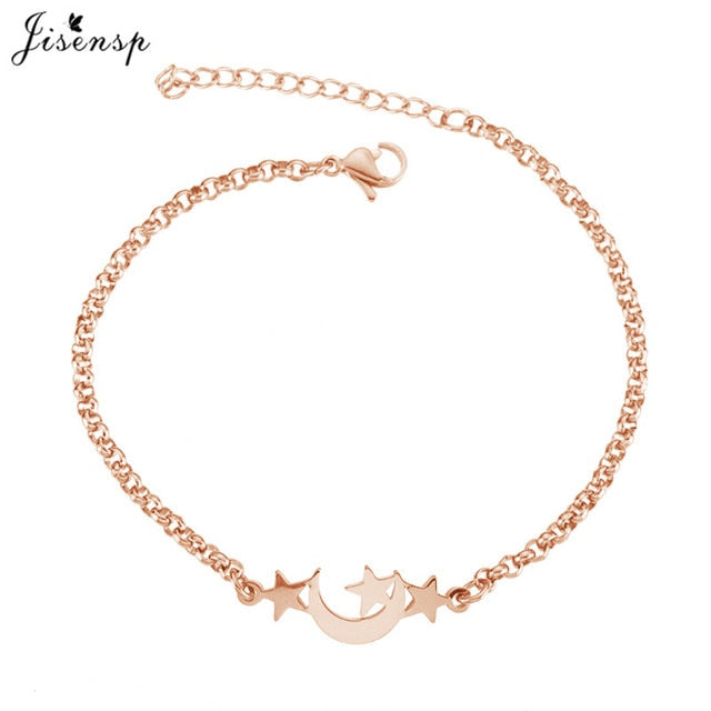 Jisensp Elephant Butterfly Bracelets Bangles Animal Chain Link Bracelet Female Stainless Steel Bracelets for Women Accessories