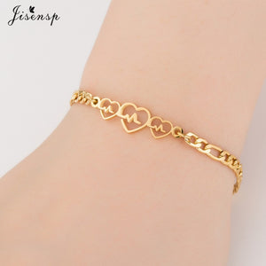 Jisensp Elephant Butterfly Bracelets Bangles Animal Chain Link Bracelet Female Stainless Steel Bracelets for Women Accessories