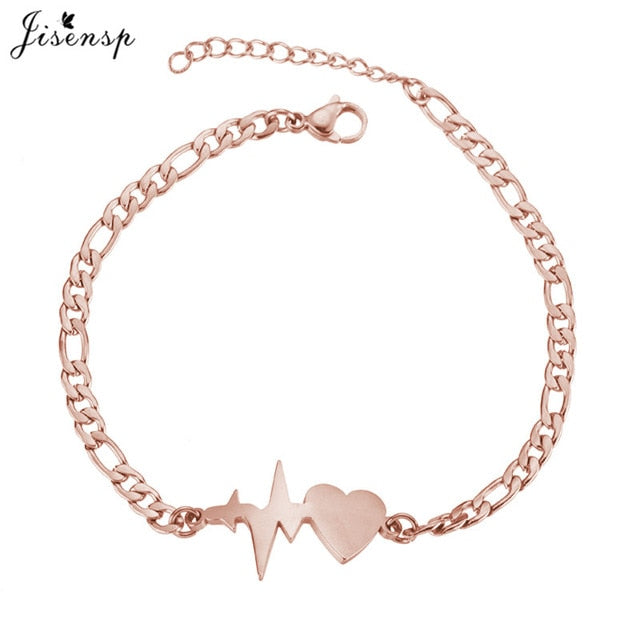 Jisensp Elephant Butterfly Bracelets Bangles Animal Chain Link Bracelet Female Stainless Steel Bracelets for Women Accessories