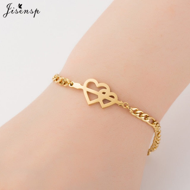 Jisensp Elephant Butterfly Bracelets Bangles Animal Chain Link Bracelet Female Stainless Steel Bracelets for Women Accessories