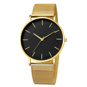 Fashion Reloj Mujer Quartz Watch Simple Montre Femme Women Mesh Stainless Steel Bracelet Casual Wrist Watch Metal Hours Relogio