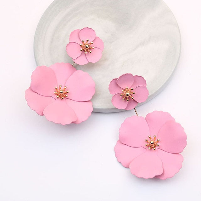 Boho Cute Flower Earrings for Women Korean Jewelry Kids Girls Gifts Fashion Stud Earring Boucles D'oreilles Aretes De Mujer 2019