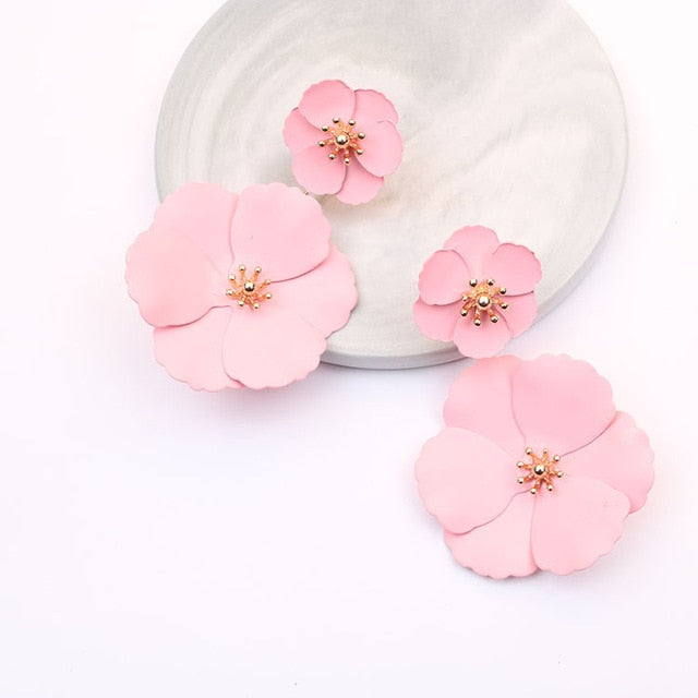 Boho Cute Flower Earrings for Women Korean Jewelry Kids Girls Gifts Fashion Stud Earring Boucles D'oreilles Aretes De Mujer 2019