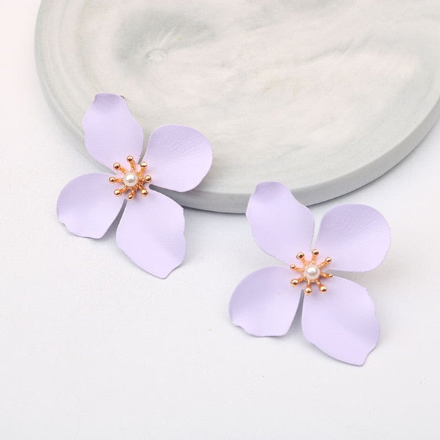 Boho Cute Flower Earrings for Women Korean Jewelry Kids Girls Gifts Fashion Stud Earring Boucles D'oreilles Aretes De Mujer 2019