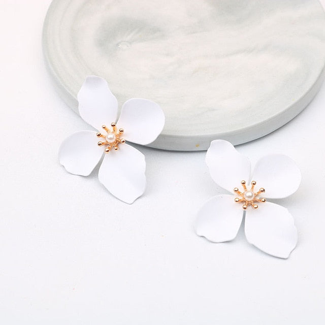 Boho Cute Flower Earrings for Women Korean Jewelry Kids Girls Gifts Fashion Stud Earring Boucles D'oreilles Aretes De Mujer 2019