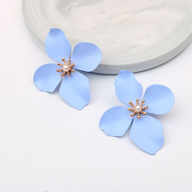 Boho Cute Flower Earrings for Women Korean Jewelry Kids Girls Gifts Fashion Stud Earring Boucles D'oreilles Aretes De Mujer 2019