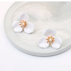 Boho Cute Flower Earrings for Women Korean Jewelry Kids Girls Gifts Fashion Stud Earring Boucles D'oreilles Aretes De Mujer 2019