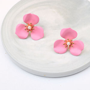 Boho Cute Flower Earrings for Women Korean Jewelry Kids Girls Gifts Fashion Stud Earring Boucles D'oreilles Aretes De Mujer 2019