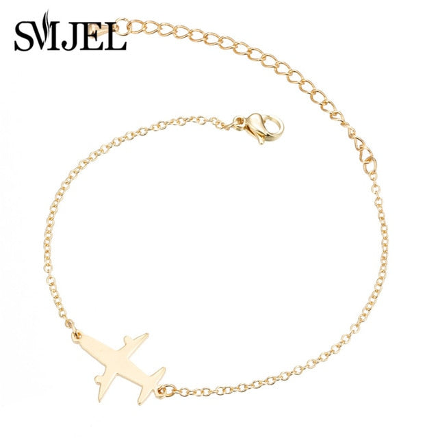 SMJEL Stainless Steel Mickey Bracelets for Women Everyday Jewelry Cute Geometric Charm Bracelet Wave Bracelet Femme Wedding Gift