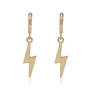 lightning chain stud earrings metal studs boucle d'oreille