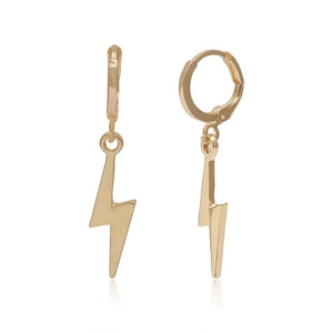 lightning chain stud earrings metal studs boucle d'oreille