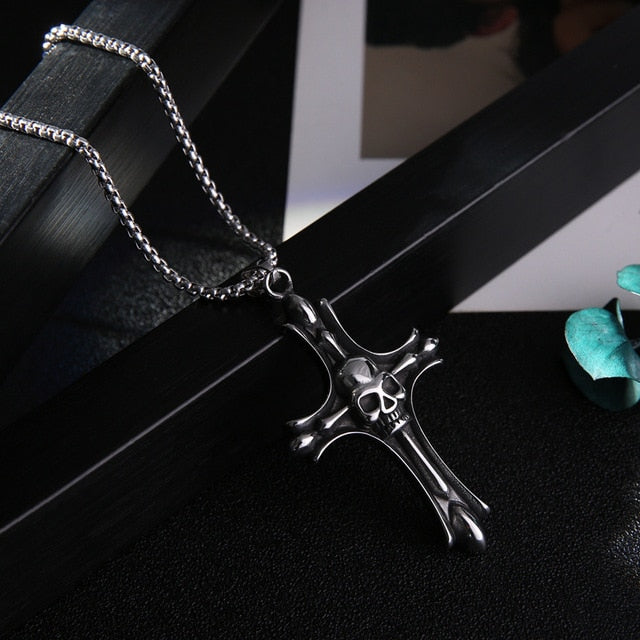 2019new  Hot Sale Punk Men Chain Necklace  Crow Skull Pendant Necklace Trendy Jewelry Necklace Women  Fashion Jewelry