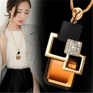 BYSPT Long Necklaces& Pendants for Women Collier Femme Geometric Statement Colar Maxi Fashion Crystal Jewelry Bijoux