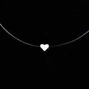 Hot Female Transparent Fishing Line Necklace Silver Invisible Chain Necklace Women Rhinestone Choker Necklace Collier Femme gift