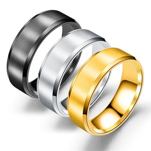 New Titanium Steel Rings For Women Couple Personality Men Black Rings Jewelry Lover Engagement Ring Female Ring Gifts