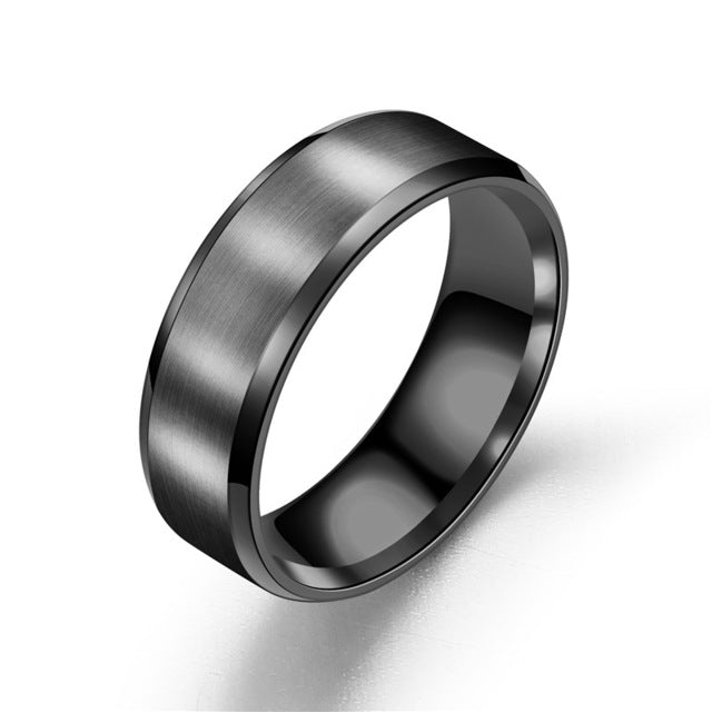 New Titanium Steel Rings For Women Couple Personality Men Black Rings Jewelry Lover Engagement Ring Female Ring Gifts