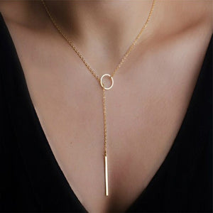 New Simple Tassel Women Chain Necklace Silver Gold Round Choker Pendant Necklace Jewelry Personalized Necklaces Accessories Gift