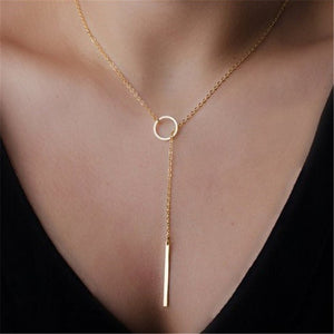 New Simple Tassel Women Chain Necklace Silver Gold Round Choker Pendant Necklace Jewelry Personalized Necklaces Accessories Gift