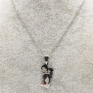 Fashion Mom and Daughter Stainless Steel Chain Necklace Silver Color Necklaces Pendants Jewelry moda mujer 2019 N19034