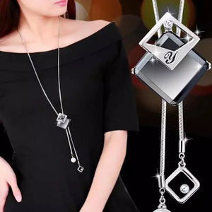 BYSPT Long Necklaces& Pendants for Women Collier Femme Geometric Statement Colar Maxi Fashion Crystal Jewelry Bijoux