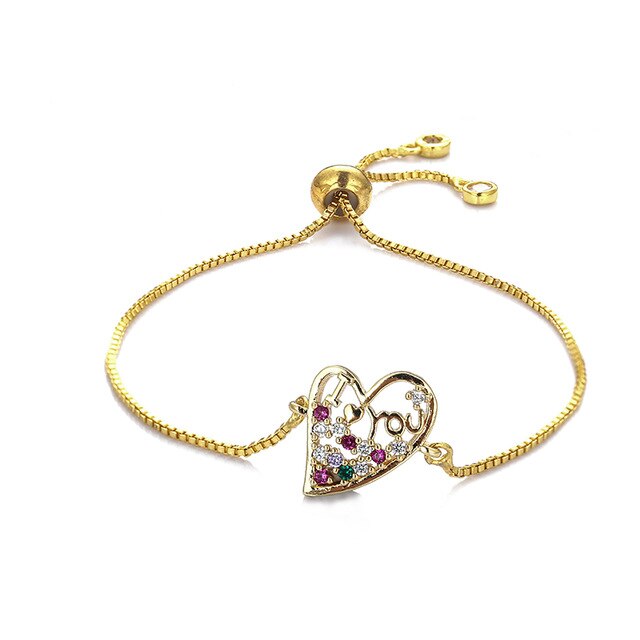 Women's cz rainbow gold bracelets bangles devil's eye bracelet zircons colorful rainbow bracelet femme jewelry accessories gift