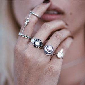 15 Pcs/set Women Fashion Rings Hearts Fatima Hands Virgin Mary Cross Leaf Hollow Geometric Crystal Ring Set Wedding Jewelry