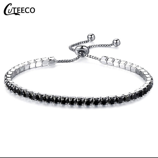 CUTEECO European Fashion Bracelets For Women Cubic Zirconia Infinity Tennis Bracelet Femme Jewelry Gift Dropshipping