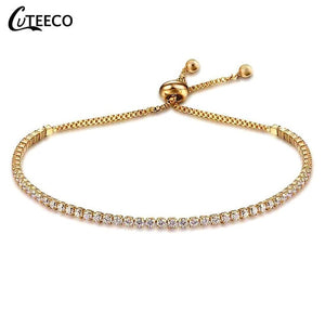 CUTEECO European Fashion Bracelets For Women Cubic Zirconia Infinity Tennis Bracelet Femme Jewelry Gift Dropshipping