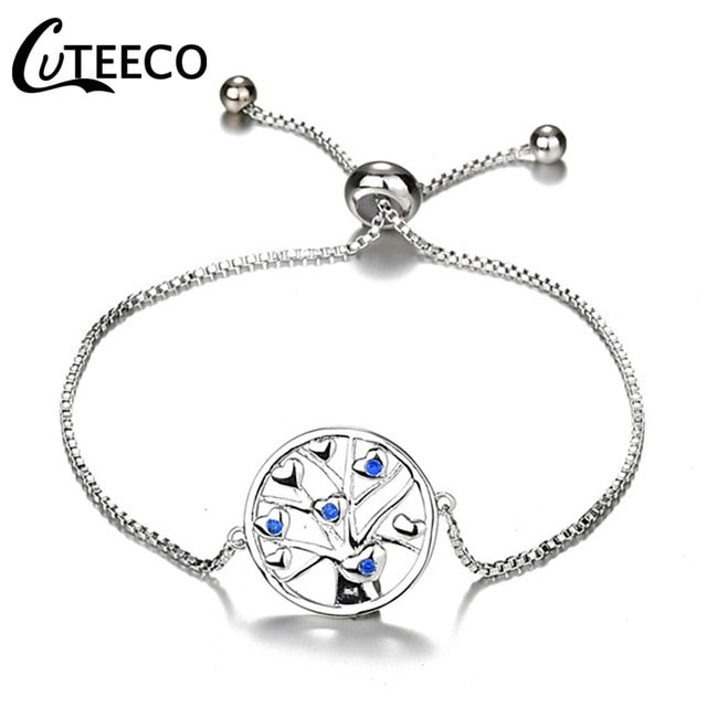 CUTEECO European Fashion Bracelets For Women Cubic Zirconia Infinity Tennis Bracelet Femme Jewelry Gift Dropshipping