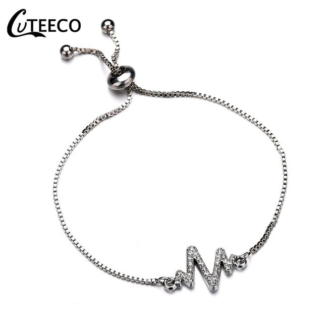 CUTEECO European Fashion Bracelets For Women Cubic Zirconia Infinity Tennis Bracelet Femme Jewelry Gift Dropshipping