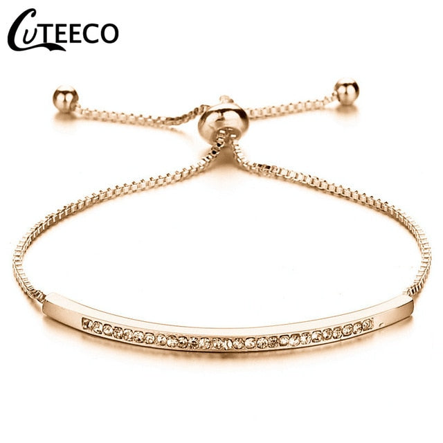 CUTEECO European Fashion Bracelets For Women Cubic Zirconia Infinity Tennis Bracelet Femme Jewelry Gift Dropshipping