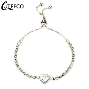 CUTEECO European Fashion Bracelets For Women Cubic Zirconia Infinity Tennis Bracelet Femme Jewelry Gift Dropshipping