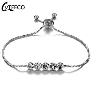 CUTEECO European Fashion Bracelets For Women Cubic Zirconia Infinity Tennis Bracelet Femme Jewelry Gift Dropshipping