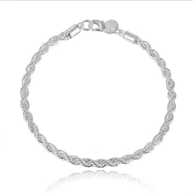 Crazy Feng Elegant Chain Bracelet Silver Color Beads Stars Charm Bracelet For Women Snake Link Chain Bracelet Jewelry Gift