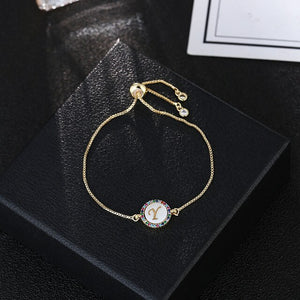 women's A-Z 26 Letter cz Bracelets initial heart name Bracelet Femme Adjustable Chain copper bracelet Jewelry gift for women