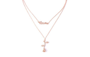 2019 Statement Alloy Rose Pendant Necklace 4 Color Women Jewelry Accessories Gold Chain Necklace for Women Memorial Day Gift