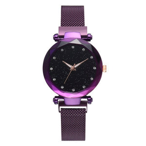 2019 New brand Starry Sky Women Watch Fashion Elegant Magnet Buckle Vibrato Purple Gold Ladies Wristwatch Luxury Women Watches